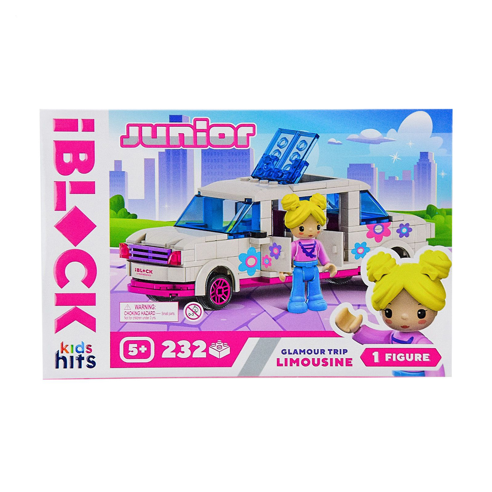 Конструктор iBlock Kids Hits Junior Лімузини, 24*16*6 см, 232 деталі, від 5 років (KH08/002/2)